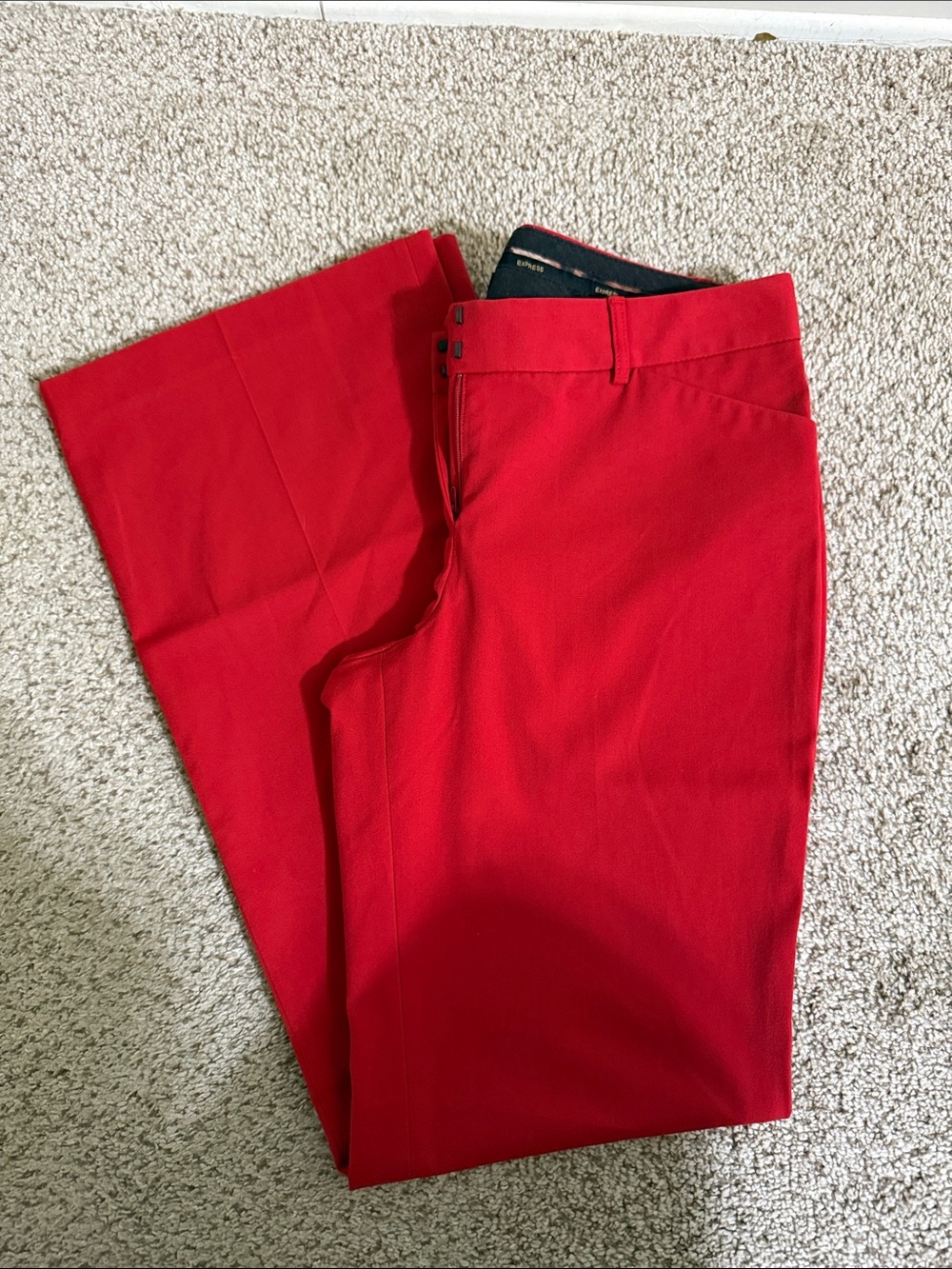 Express Women's Red Boot Cut Editor Trousers | Sz 6